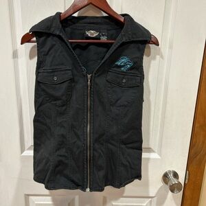 Harley-Davidson Women’s Corset-Back Vest Shirt– Size XL
